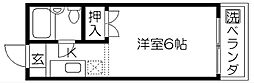 錦ハイツ 1Kの間取図画像