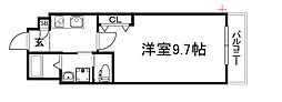 conoie太秦 1Kの間取図画像