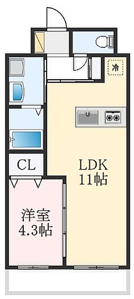 プリムローズ深井 ｜大阪府堺市中区深井畑山町(賃貸マンション1LDK・2階・36.87㎡)の写真 その2