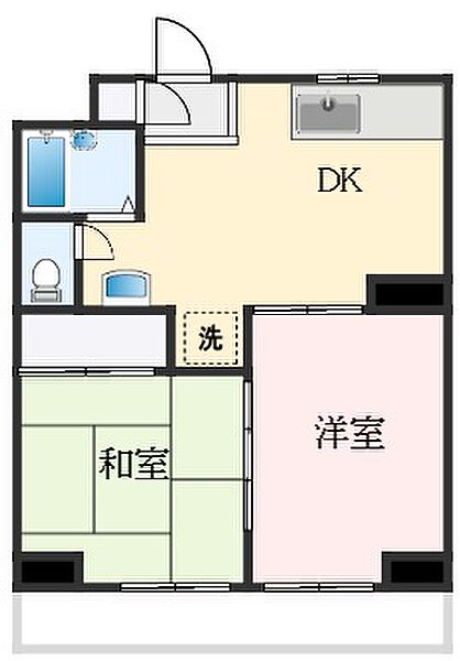 ローレルスクエア ｜大阪府和泉市伯太町6丁目(賃貸マンション2DK・2階・42.00㎡)の写真 その2