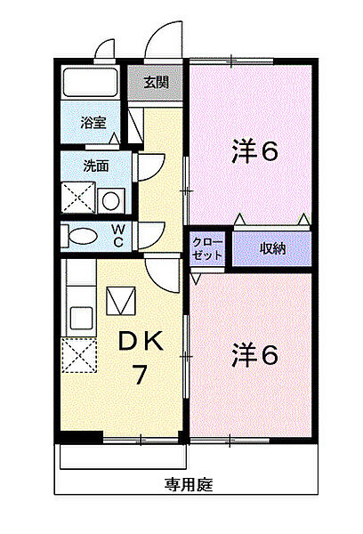 フェリース ｜大阪府泉大津市森町2丁目(賃貸アパート2DK・2階・47.23㎡)の写真 その2