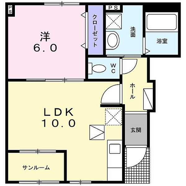 シャルム ｜大阪府堺市西区浜寺船尾町西2丁(賃貸アパート1LDK・1階・43.01㎡)の写真 その2