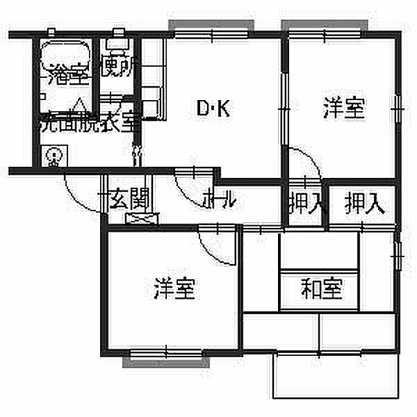 大阪府泉大津市虫取町1丁目(賃貸アパート3DK・1階・50.81㎡)の写真 その2