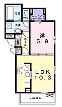 パティオベル  ｜ 大阪府和泉市池上町（賃貸アパート1LDK・1階・40.98㎡） その2