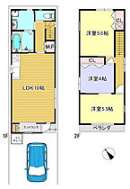 大阪府堺市西区浜寺元町6丁（賃貸一戸建3LDK・1階・69.45㎡） その2