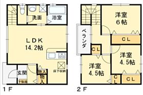 大阪府泉大津市旭町（賃貸一戸建3LDK・1階・75.35㎡） その2