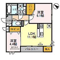 大阪府泉大津市上之町（賃貸アパート2LDK・1階・53.72㎡） その2