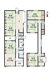 本巣市政田　戸建賃貸 2階8LDKの間取り