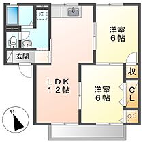 セジュールいせ  ｜ 岡山県倉敷市茶屋町（賃貸アパート2LDK・2階・53.70㎡） その2