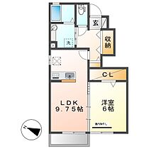 オズ　パディ  ｜ 岡山県倉敷市中庄（賃貸アパート1LDK・1階・42.98㎡） その2