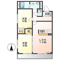 クレールはな  ｜ 岡山県倉敷市笹沖（賃貸マンション2LDK・2階・56.31㎡） その2