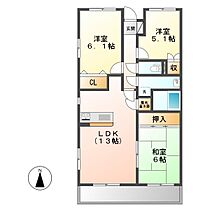 岡山県倉敷市日吉町（賃貸マンション3LDK・4階・70.25㎡） その2