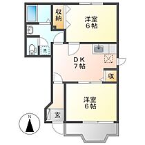 岡山県総社市中央6丁目（賃貸アパート2DK・1階・46.06㎡） その2