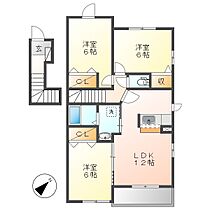 フェリシダ矢蔵II  ｜ 岡山県総社市中原（賃貸アパート3LDK・2階・67.83㎡） その2