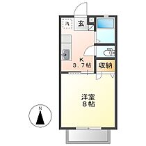 エスポワール都IIＥ  ｜ 岡山県倉敷市大島（賃貸アパート1K・1階・26.50㎡） その2