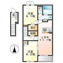 岡山県倉敷市大内（賃貸アパート2LDK・2階・58.60㎡） その2