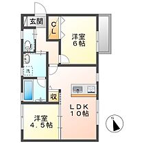 ベルカーサ  ｜ 岡山県倉敷市中庄（賃貸アパート2LDK・2階・49.68㎡） その2