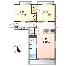 コンソラーレ  ｜ 岡山県倉敷市白楽町（賃貸マンション2LDK・3階・55.28㎡） その2