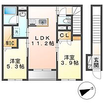 アンシャンテ大内  ｜ 岡山県倉敷市大内（賃貸アパート2LDK・2階・60.70㎡） その2