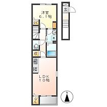 ル　レーヴB  ｜ 岡山県倉敷市中庄（賃貸アパート1LDK・2階・43.76㎡） その2