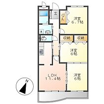 ジュン　サン　ライト  ｜ 岡山県倉敷市老松町3丁目（賃貸マンション3LDK・3階・67.66㎡） その2