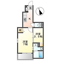 岡山県倉敷市老松町1丁目（賃貸アパート1K・1階・31.65㎡） その2