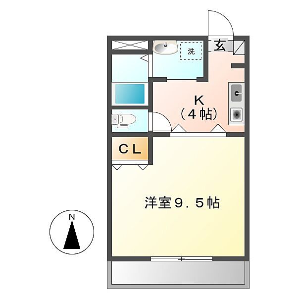 コスモ21 ｜岡山県倉敷市二子(賃貸マンション1K・2階・30.10㎡)の写真 その2