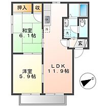 フィオーレ元浜  ｜ 岡山県倉敷市児島元浜町（賃貸アパート2LDK・1階・50.81㎡） その2