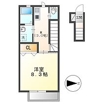 岡山県倉敷市東塚5丁目（賃貸アパート1K・2階・34.99㎡） その2