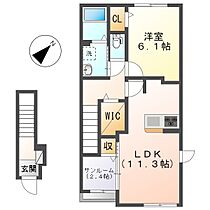 岡山県倉敷市連島町鶴新田（賃貸アパート1LDK・2階・50.96㎡） その2