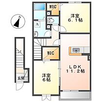 岡山県倉敷市木見（賃貸アパート2LDK・2階・57.64㎡） その2