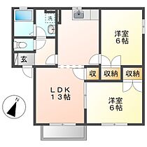 プラージュ20  ｜ 岡山県倉敷市児島小川町（賃貸アパート2LDK・2階・54.65㎡） その2