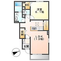 パークサイド14  ｜ 岡山県倉敷市福田町古新田（賃貸アパート1LDK・1階・45.77㎡） その2