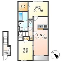 ラ・セレーナソワIII 202 ｜ 岡山県倉敷市北畝4丁目16-8（賃貸アパート2LDK・2階・58.64㎡） その2