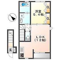 フラットＡ  ｜ 岡山県倉敷市児島小川町（賃貸アパート1LDK・2階・48.84㎡） その2