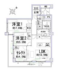 間取図画像 3LDK