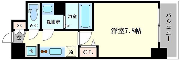 ララプレイス大阪福島プレッソ ｜大阪府大阪市福島区吉野2丁目(賃貸マンション1K・15階・24.75㎡)の写真 その2