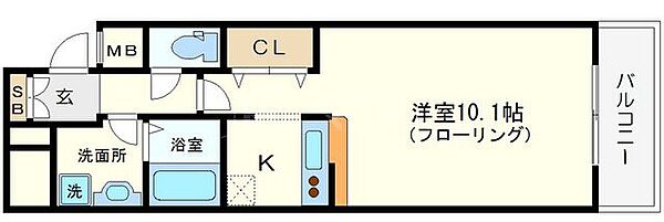 ＢＲＡＶＩ南堀江 ｜大阪府大阪市西区南堀江2丁目(賃貸マンション1R・8階・31.64㎡)の写真 その2