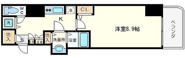 エスライズ北堀江 ｜大阪府大阪市西区北堀江2丁目(賃貸マンション1K・15階・30.88㎡)の写真 その2