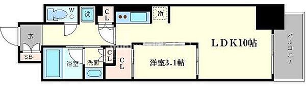 コンフォリア北堀江1丁目 ｜大阪府大阪市西区北堀江1丁目(賃貸マンション1LDK・12階・37.13㎡)の写真 その2