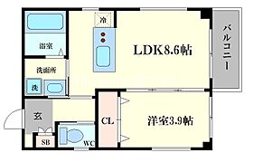 CoLaBo江戸堀 202 ｜ 大阪府大阪市西区江戸堀3丁目4-1（賃貸マンション1LDK・2階・32.24㎡） その2