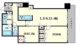 大阪府大阪市西区江之子島2丁目1番地37号（賃貸マンション2LDK・39階・57.64㎡） その2