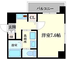 クリスタルグランツ大阪ＢＡＹ  ｜ 大阪府大阪市港区弁天5丁目11番地27号（賃貸マンション1K・5階・24.34㎡） その2