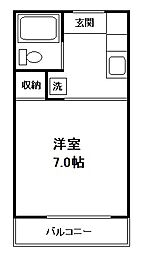 ディアコート1 1Kの間取図画像