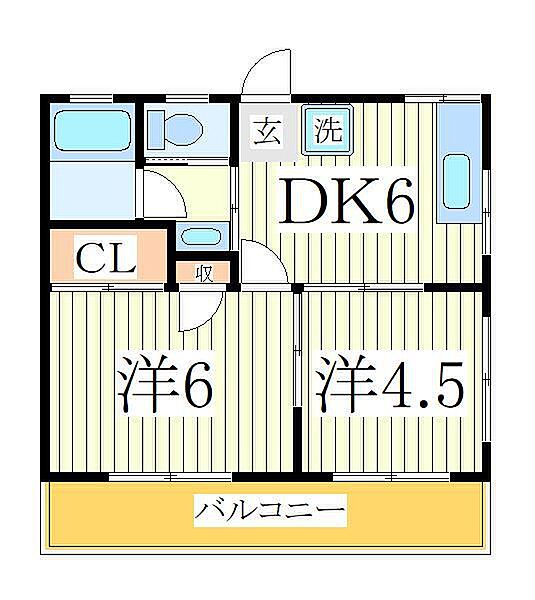 千葉県柏市柏(賃貸アパート2DK・2階・34.80㎡)の写真 その2