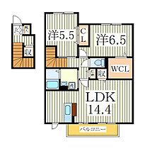 ポルテボヌールI  ｜ 千葉県野田市花井（賃貸アパート2LDK・2階・68.82㎡） その2