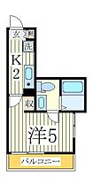 グランディール柏  ｜ 千葉県柏市中央2丁目（賃貸アパート1K・2階・18.39㎡） その2