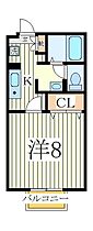 エスポワール  ｜ 千葉県野田市山崎貝塚町（賃貸アパート1K・2階・26.93㎡） その2