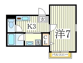 プレジールII  ｜ 千葉県柏市篠籠田（賃貸アパート1K・2階・24.35㎡） その2