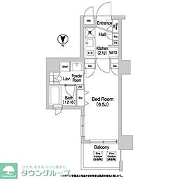 コンフォリア清澄白河トロワ 9階1Kの間取り
